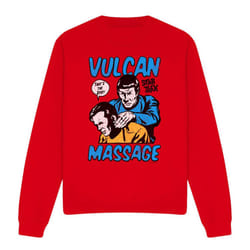 Star Trek Unisex Adult Massage Sweatshirt - L, Red
