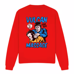 Star Trek Unisex Adult Massage Sweatshirt - XL, Red