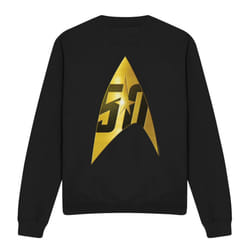 Star Trek Unisex Adult 50th Anniversary Delta Sweatshirt - S, Black