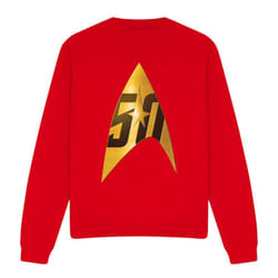 Star Trek Unisex Adult 50th Anniversary Delta Sweatshirt - XXL, Red