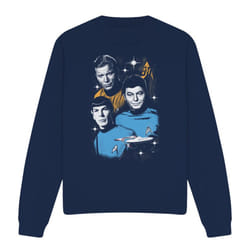 Star Trek Unisex Adult All Star Crew Sweatshirt - S, Navy