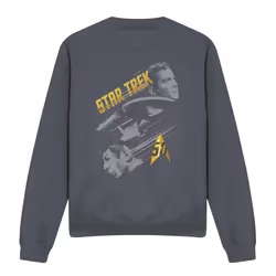 Star Trek Unisex Adult 50 Year Frontier Sweatshirt - S, Charcoal