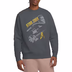 Star Trek Unisex Adult 50 Year Frontier Sweatshirt - S, Charcoal
