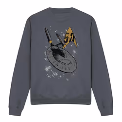 Star Trek Unisex Adult Enterprise Dash Sweatshirt - XL, Charcoal