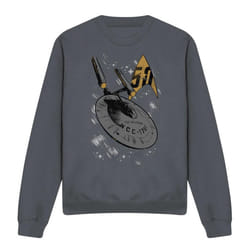 Star Trek Unisex Adult Enterprise Dash Sweatshirt - XL, Charcoal
