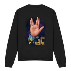 Star Trek Unisex Adult LLAP 50 Sweatshirt - XXL, Black
