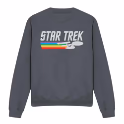 Star Trek Unisex Adult Rainbow Trail Sweatshirt - L, Charcoal