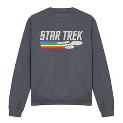 Star Trek Unisex Adult Rainbow Trail Sweatshirt - XL, Charcoal