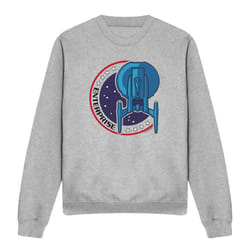 Star Trek Unisex Adult Enterprise Patch Sweatshirt - S, Sport Heather