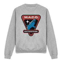 Star Trek Unisex Adult MACO Patch Sweatshirt - S, Sport Heather
