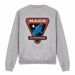 Star Trek Unisex Adult MACO Patch Sweatshirt - XXL, Sport Heather