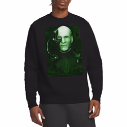 Star Trek Unisex Adult Locutus of Borg Sweatshirt - XXL, Black