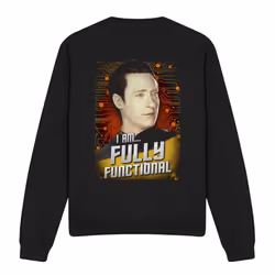 Star Trek Unisex Adult Fully Functional Sweatshirt - M, Black