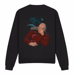 Star Trek Unisex Adult Facepalm Sweatshirt - S, Black