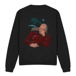 Star Trek Unisex Adult Facepalm Sweatshirt - S, Black