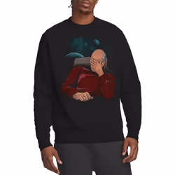 Star Trek Unisex Adult Facepalm Sweatshirt - S, Black