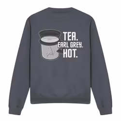 Star Trek Unisex Adult Earl Grey Sweatshirt - S, Charcoal
