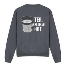 Star Trek Unisex Adult Earl Grey Sweatshirt - S, Charcoal