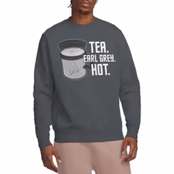 Star Trek Unisex Adult Earl Grey Sweatshirt - S, Charcoal