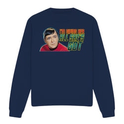 Star Trek Unisex Adult All She's Got Sweatshirt - XL, Navy