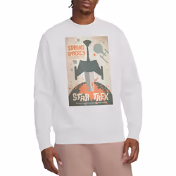 Star Trek Unisex Adult The Original Series Episode 26 Sweatshirt - XXL, White