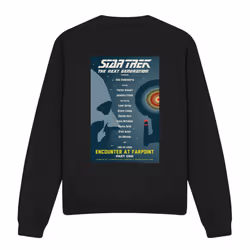 Star Trek Unisex Adult The Next Generation Season 1 Episode 1 Sweatshirt - XXL, Black