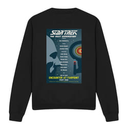 Star Trek Unisex Adult The Next Generation Season 1 Episode 1 Sweatshirt - XXL, Black