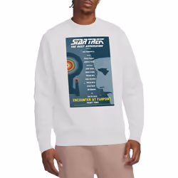 Star Trek Unisex Adult The Next Generation Season 1 Episode 2 Sweatshirt - M, White