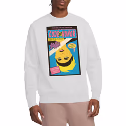 Star Trek Unisex Adult The Next Generation Season 1 Episode 4 Sweatshirt - L, White