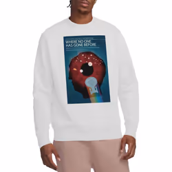 Star Trek Unisex Adult The Next Generation Season 1 Episode 6 Sweatshirt - XXL, White