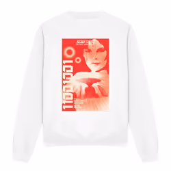 Star Trek Unisex Adult The Next Generation Season 1 Episode 15 Sweatshirt - L, White