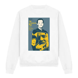 Star Trek Unisex Adult The Next Generation Season 2 Episode 6 Sweatshirt - XXL, White