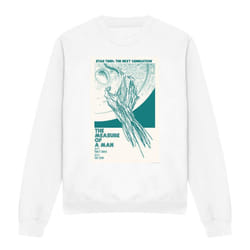 Star Trek Unisex Adult The Next Generation Season 2 Episode 9 Sweatshirt - M, White
