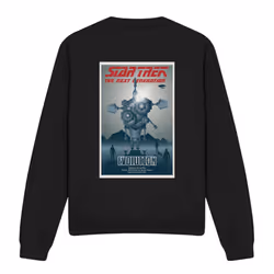 Star Trek Unisex Adult The Next Generation Season 3 Episode 1 Sweatshirt - M, Black
