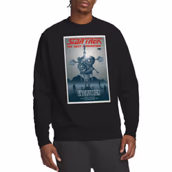 Star Trek Unisex Adult The Next Generation Season 3 Episode 1 Sweatshirt - M, Black