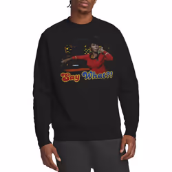 Star Trek Unisex Adult Say What Sweatshirt - XL, Black