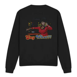 Star Trek Unisex Adult Say What Sweatshirt - XXL, Black