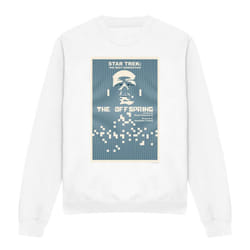 Star Trek Unisex Adult The Next Generation Season 3 Episode 16 Sweatshirt - L, White
