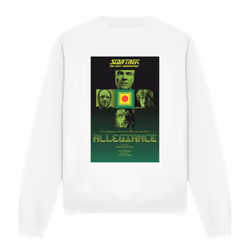 Star Trek Unisex Adult The Next Generation Season 3 Episode 18 Sweatshirt - XL, White