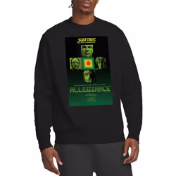 Star Trek Unisex Adult The Next Generation Season 3 Episode 18 Sweatshirt - S, Black