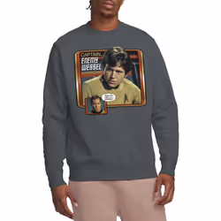 Star Trek Unisex Adult Enemy Wessel Sweatshirt - L, Charcoal