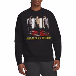 Star Trek Unisex Adult Beam Me Out Sweatshirt - S, Black