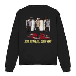 Star Trek Unisex Adult Beam Me Out Sweatshirt - XXL, Black