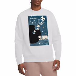 Star Trek Unisex Adult The Next Generation Season 4 Episode 14 Sweatshirt - S, White