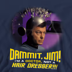 Star Trek Unisex Adult Not a Hair Dresser Sweatshirt - XL, Navy