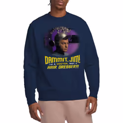 Star Trek Unisex Adult Not a Hair Dresser Sweatshirt - XXL, Navy