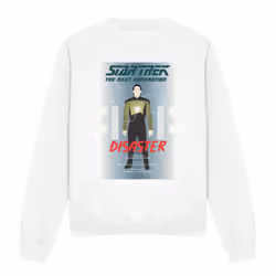 Star Trek Unisex Adult The Next Generation Season 5 Episode 5 Sweatshirt - XL, White