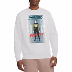 Star Trek Unisex Adult The Next Generation Season 5 Episode 5 Sweatshirt - XL, White