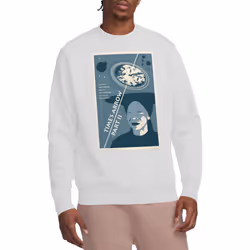 Star Trek Unisex Adult The Next Generation Season 6 Episode 1 Sweatshirt - XL, White