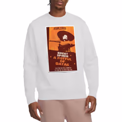 Star Trek Unisex Adult The Next Generation Season 6 Episode 8 Sweatshirt - S, White